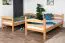 Etagenbett 90 x 190 cm | Massivholz: Buche | Natur Lackiert | umbaubar in zwei Einzelbetten | Premium-Qualität | inkl. Rollroste Abbildung
