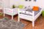 Etagenbett 90 x 200 cm | Massivholz: Buche | Weiß Lackiert | umbaubar in zwei Einzelbetten | Premium-Qualität | inkl. Rollroste Abbildung