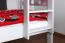 Stockbett 90 x 190 cm | Massivholz: Buche | Weiß Lackiert | umbaubar in zwei Einzelbetten | Premium-Qualität | inkl. Rollroste Abbildung