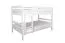 Weißes Stockbett 120 x 200 cm | Massivholz: Buche | umbaubar in zwei Einzelbetten | inkl. Rollroste Abbildung