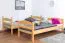 Etagenbett 90 x 200 cm | Massivholz: Buche | Natur Lackiert | umbaubar in zwei Einzelbetten | Premium-Qualität | inkl. Rollroste Abbildung