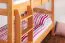 Etagenbett 90 x 200 cm | Massivholz: Buche | Natur Lackiert | umbaubar in zwei Einzelbetten | Premium-Qualität | inkl. Rollroste Abbildung
