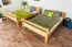 Massivholz Etagenbett für Kinder und Jugendliche | Matratzenmaß: 140 x 200 cm | Natur Lackiert | umbaubar in 2 Einzelbetten | Premium-Qualität | inkl. Rollroste Abbildung