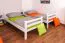 Massivholz Etagenbett für Kinder und Jugendliche | Matratzenmaß: 90 x 200 cm | Weiß Lackiert | umbaubar in 2 Einzelbetten | Premium-Qualität | inkl. Rollroste Abbildung