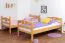 Etagenbett 90 x 200 cm | Massivholz: Buche | Natur Lackiert | umbaubar in zwei Einzelbetten | Premium-Qualität | inkl. Rollroste Abbildung