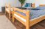Etagenbett 90 x 190 cm | Massivholz: Buche | Natur Lackiert | umbaubar in zwei Einzelbetten | Premium-Qualität | inkl. Rollroste Abbildung
