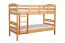 Etagenbett 90 x 200 cm | Massivholz: Buche | Natur Lackiert | umbaubar in zwei Einzelbetten | Premium-Qualität | inkl. Rollroste Abbildung