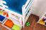 Massivholz Etagenbett inkl. Stauraum für Kinder und Jugendliche | inkl. 2 Schubladen | Matratzenmaß: 90 x 200 cm | Weiß Lackiert | umbaubar in 2 Einzelbetten | Premium-Qualität | inkl. Rollroste Abbildung