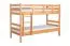 Massivholz Stockbett für Kinder und Jugendliche | Matratzenmaß: 90 x 200 cm | Natur Lackiert | umbaubar in 2 Einzelbetten | Premium-Qualität | inkl. Rollroste Abbildung