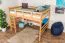 Hochbett 140 x 200 cm | Massivholz: Buche | Natur Lackiert | umbaubar in Einzelbett | Premium-Qualität | inkl. Rollrost Abbildung