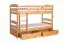 Massivholz Etagenbett für Kinder und Jugendliche | inkl. 2 Schubladen | Matratzenmaß: 90 x 200 cm | Natur Lackiert | umbaubar in 2 Einzelbetten | Premium-Qualität | inkl. Rollroste Abbildung