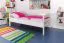 Kinderzimmer-Bett 90 x 200 cm | Massivholz: Buche | Weiß Lackiert Abbildung