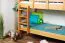 Etagenbett 90 x 190 cm | umbaubar in zwei Einzelbetten | Massivholz: Buche | Natur Lackiert | inkl. Rollroste Abbildung