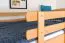 Hochbett 90 x 190 cm | Massivholz: Buche | Natur Lackiert | umbaubar in Einzelbett | Premium-Qualität | inkl. Rollrost Abbildung