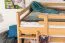 Jugendhochbett 90 x 190 cm | Massivholz: Buche | Natur Lackiert | umbaubar in Einzelbett | Premium-Qualität | inkl. Rollrost Abbildung