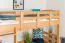 Jugendhochbett 90 x 190 cm | Massivholz: Buche | Natur Lackiert | umbaubar in Einzelbett | Premium-Qualität | inkl. Rollrost Abbildung