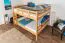 Stockbett für Kinder 160 x 200 cm | Massivholz: Buche | Natur Lackiert | umbaubar in 2 Einzelbetten | inkl. Rollroste Abbildung