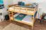 Stockbett für Kinder 160 x 200 cm | Massivholz: Buche | Natur Lackiert | umbaubar in 2 Einzelbetten | inkl. Rollroste Abbildung