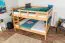 Stockbett für Kinder 160 x 200 cm | Massivholz: Buche | Natur Lackiert | umbaubar in 2 Einzelbetten | inkl. Rollroste Abbildung
