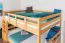 Stockbett für Kinder 160 x 200 cm | Massivholz: Buche | Natur Lackiert | umbaubar in 2 Einzelbetten | inkl. Rollroste Abbildung