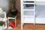 Stockbett für Kinder 160 x 190 cm | Massivholz: Buche | Weiß Lackiert | umbaubar in 2 Einzelbetten | inkl. Rollroste Abbildung