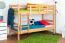Etagenbett für Kinder 90 x 200 cm | Massivholz: Buche | Natur Lackiert | umbaubar in 2 Einzelbetten | inkl. Rollroste Abbildung