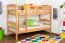 Etagenbett für Kinder 90 x 200 cm | Massivholz: Buche | Natur Lackiert | umbaubar in 2 Einzelbetten | inkl. Rollroste Abbildung