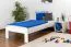 Bettrahmen für Kinder / Kinderbett 90 x 200 cm | Massivholz: Kiefer | Weiß Lackiert Abbildung