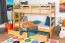 Etagenbett mit Stauraum / 2 Schubladen für Jugendliche 90 x 200 cm | Massivholz: Buche | Natur Lackiert | umbaubar in 2 Einzelbetten | Premium-Qualität | inkl. Rollroste Abbildung