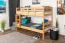 Etagenbett für Kinder 90 x 190 cm | Massivholz: Buche | Natur Lackiert | umbaubar in 2 Einzelbetten | inkl. Rollroste Abbildung