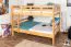 Etagenbett für Kinder 140 x 200 cm | Massivholz: Buche | Natur Lackiert | umbaubar in 2 Einzelbetten | inkl. Rollroste Abbildung