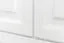 Kleiderschrank | 2 Drehtüren | 2 Schubladen | 4 Fächer | mit Kleiderstange | 80 cm breit | Massivholz | Farbe: Weiß Abbildung