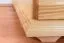 Kleiderschrank | 2 Drehtüren | 1 Schublade | 1 Fach | mit Kleiderstange | 95 cm breit | Massivholz | Farbe: Natur Abbildung