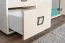 Kleiderschrank | 3 Drehtüren | 3 Schublade | 7 Fächer | mit Kleiderstange | 126 cm breit | Farbe: Weiß Abbildung