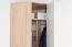 86 cm breiter Kleiderschrank mit 1 Tür | 3 Kleiderstangen | Farbe: Buche Abbildung