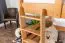 Hochbett für Kinder 120 x 190 cm | Massivholz: Buche | Natur Lackiert | umbaubar in Einzelbett | Premium-Qualität | inkl. Rollrost Abbildung