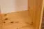 Kleiderschrank | 1 Drehtür | mit Kleiderstange | 47 cm breit | Massivholz | Farbe: Natur Abbildung