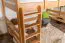 Hochbett für Kinder 120 x 190 cm | Massivholz: Buche | Natur Lackiert | umbaubar in Einzelbett | Premium-Qualität | inkl. Rollrost Abbildung