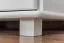 Kleiderschrank | 1 Drehtür | 4 Schubladen | mit Kleiderstange | 90 cm breit | Massivholz | Farbe: Weiß Abbildung