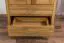 90 cm breiter Kleiderschrank mit 2 Türen, 4 Fächern und 2 Schubladen aus Massiv-Holz | Farbe: Natur | Tiefe: 40 cm Abbildung