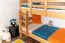 Etagenbett für Kinder 90 x 200 cm | Massivholz: Buche | Natur Lackiert | umbaubar in 2 Einzelbetten | inkl. Rollroste Abbildung