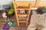 Hochbett für Kinder 120 x 190 cm | Massivholz: Buche | Natur Lackiert | umbaubar in Einzelbett | Premium-Qualität | inkl. Rollrost Abbildung