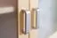 Kleiderschrank | 5 Drehtüren | 4 Schubladen | 12 Fächer | 121 cm breit | Massivholz | Farbe: Natur Abbildung