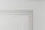 Kleiderschrank | 3 Drehtüren | 2 Schubladen | 5 Fächer | mit Kleiderstange | 135 cm breit | Massivholz | Farbe: Weiß Abbildung