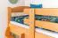 Etagenbett für Kinder 90 x 200 cm | Massivholz: Buche | Natur Lackiert | umbaubar in 2 Einzelbetten | inkl. Rollroste Abbildung