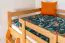 Stockbett für Jugendliche 120 x 200 cm | Massivholz: Buche | Natur Lackiert | umbaubar in 2 Einzelbetten | inkl. Rollroste Abbildung