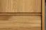 Kleiderschrank | 2 Drehtüren | 5 Fächer | 2 Schubladen | mit Kleiderstange | 100 cm breit | Massivholz | Farbe: Natur Abbildung