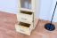 Schmaler 40 cm breiter Kleiderschrank mit 1 Tür, 4 Fächern und 2 Schubladen aus Massiv-Holz | Farbe: Natur | Tiefe: 50 cm Abbildung