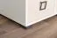 Kleiderschrank | 3 Drehtüren | 3 Schublade | 7 Fächer | mit Kleiderstange | 126 cm breit | Farbe: Weiß Abbildung