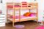 Etagenbett für Kinder 90 x 200 cm | Massivholz: Buche | Natur Lackiert | umbaubar in 2 Einzelbetten | inkl. Rollroste Abbildung
